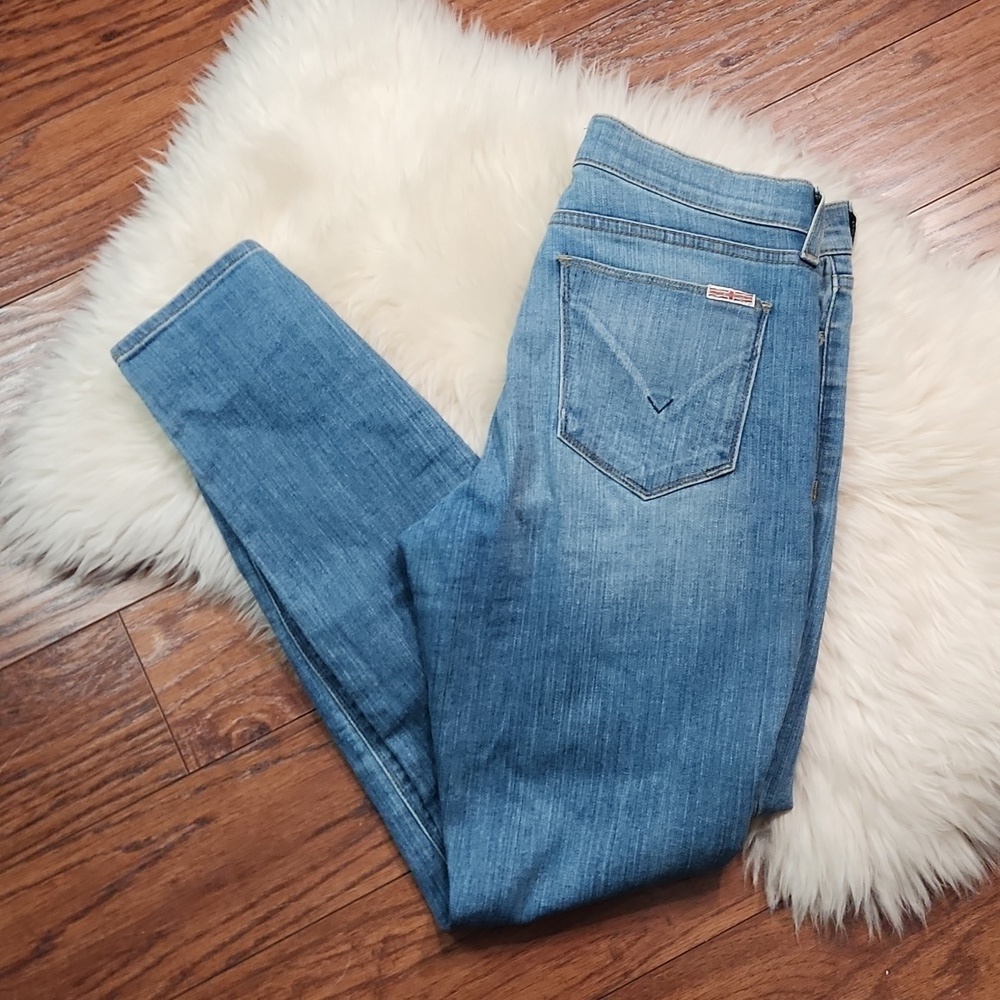 Hudson Jean's Medium Wash Distressed Straight Leg - Picture 2 of 6